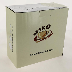 Набор столовой посуды 4 предмета BESKO ТАНЖЕРИН фарфор 000000000001204431