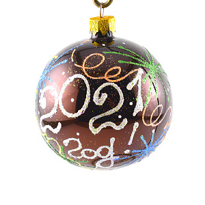 Шар 4,5 С Новым Годом стекло NP-1282 000000000001041313