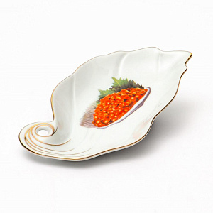 Икорница 18,5х10,3х2,1смGUTERWAHL Party Time Красная икра фарфор 000000000001197799