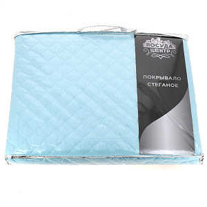 Покрывало стеганное ПОСУДА ЦЕНТР, размер 240*210см, материал ПОЛИЭСТЕР 100%, голубой, F050071 000000000001189432