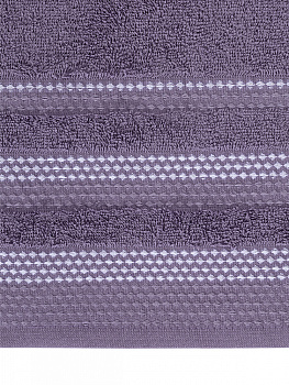 Полотенце махровое LUCKY Бордюр точки 450gsm 70x140 100% хлопок, фиолетовый D100406 000000000001227655