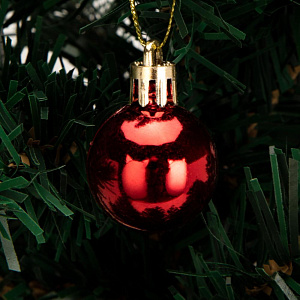 Декоративное украшение Набор шаров 12шт 3см серия Бронзовая микс пластик 000000000001224106