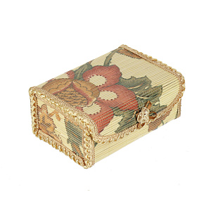 Прямоугольная шкатулка Цветочная,17?12?8 см, бамбук 000000000001082436