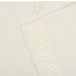 Полотенце махровое 50х90см Dina Me итальянский бордюр молочное 100% хлопок 000000000001212833