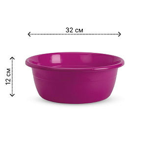 Таз 7л круглый в ассортименте  полиэтилен 000000000001226273