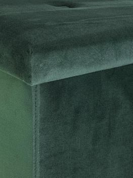 Пуфик складной 38х38х38см куб изумрудный велюр 000000000001226415