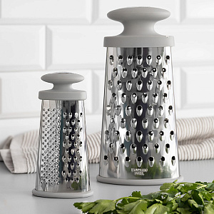 Терка M 24x12x5,5см DE'NASTIA плоская серый нержавеющая сталь 000000000001212654