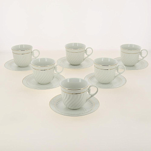 Набор чайный 12 предметов 220мл, Спираль роза, M25106 000000000001192063