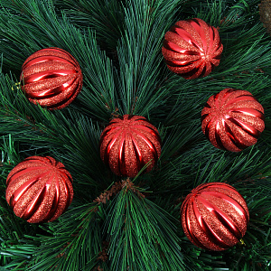 Набор елочных шаров Мандарин Посуда Центр, 6 см, 6 шт. 000000000001161739