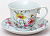 Набор чайный 8 предметов 230мл OLAFF ФИОНА ОТТАВА 4 чашки + 4 блюдца подарочная упаковка фарфор 129-20022 000000000001204599