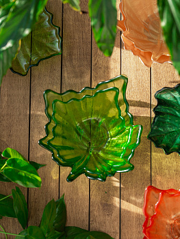 Ваза-конфетница 14см EFE GLASS Цветок прозрачный зеленый стекло 000000000001213532