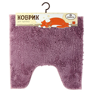 Коврик для туалета DE'NASTIA 50х50см розовый микрофибра M000219 000000000001107549