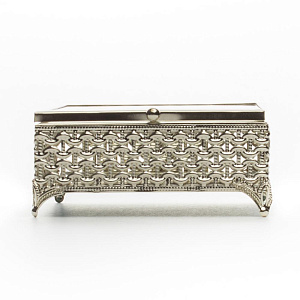 Шкатулка 14х14см серебро 000000000001216380