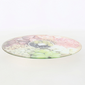 Блюдо сервировочное 28см LARANGE вращающееся ассорти стекло 000000000001212961