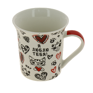Кружка 310мл Влюблённый кот подарочная упаковка 160-08037 000000000001184057