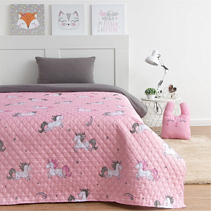 Покрывало детское Экономь и Я Ультрастеп "Единороги" 150х210±5см, пл.205г/м2 4280993 000000000001200116
