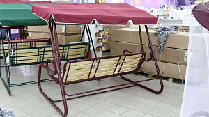 Качели садовые КОРПОРАЦИЯ КЕМПИНГ TOSCANA 2100х1500х1688см/2192х750х180см 62кг полимерно-порошковое покрытие 000000000001102224