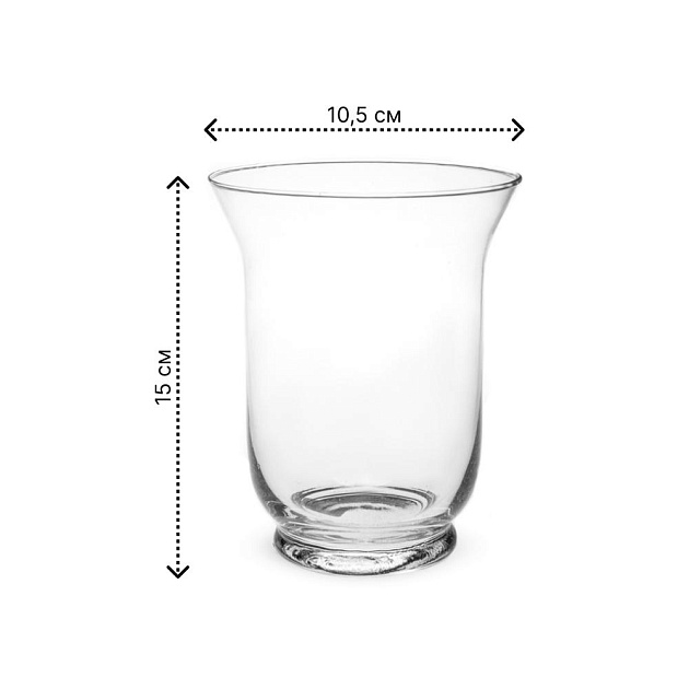 Подсвечник 10,5х15см прозрачный стекло 000000000001223643