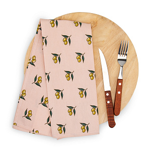 Полотенце кухонное 35х60см СОФТИ Оливки бежевый хлопок 100% 000000000001218610