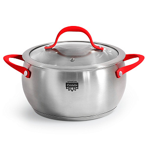 Кастрюля Cristelle Soft Red, объем 2,5 л, код  Cr2235 000000000001187657