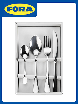 Набор столовых приборов 16шт FORA Бистро нержавеющая сталь 000000000001228184