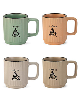 Набор кружек 4шт 350мл керамика 000000000001229756