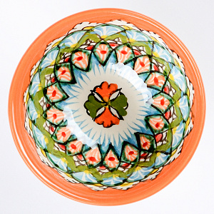 Пиала 11см RISHTON KULOLCHILIC рисунок мехроб оранжевый керамика 000000000001207891