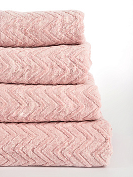 Полотенце махровое 100х150см LUCKY Зигзаг персик хлопок-100% 000000000001214740