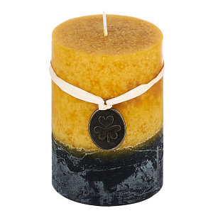 Свеча 7х10см классическая колонна градиент Янтарь 000000000001209198