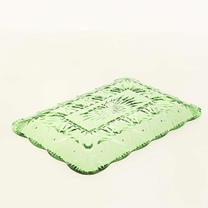 Блюдо сервировочное 27х19см BROOKLYN GREEN иранское стекло 000000000001209535