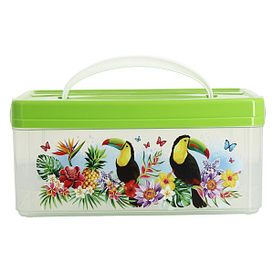 Коробка универсальная с ручками, пластик 000000000001173409