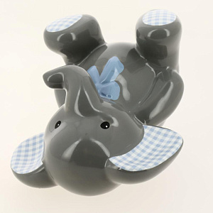 Декоративная копилка Слоник серый из керамики / 12,7х10х13,5 арт.76325 000000000001163778