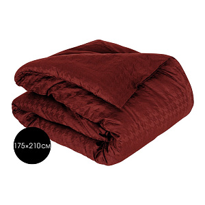 Пододеяльник 175x210см DE'NASTIA гусиная лапка бордовый жаккард сатин хлопок 100% 000000000001217233