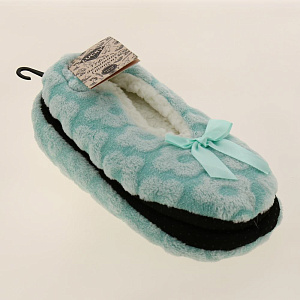 Туфли домашние (тапки) цветочек бирюзовый р.35-37 100%пэ J000075(35-37) 000000000001192950