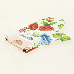 Рукавица кухонная КЛЮКВА Васильки рогожка хлопок 000000000001207441