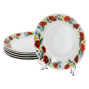 Столовый набор Маковый венок Matissa, 18 предметов 000000000001133894