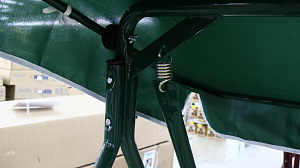 Качели садовые КОРПОРАЦИЯ КЕМПИНГ Отдых1-Р 2100х1500х1688см/2175х730х130см 46кг трехместные раскладные с тентом полимерно-порошковое покрытие 000000000001038901