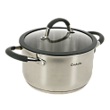 Кастрюля 4 литра KITCHEN FANTASY gray нержавеющая сталь Cr2332 000000000001200699