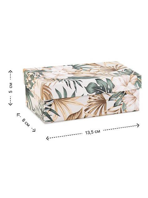 Коробка подарочная 13,5x8x5см РУТАУПАК ТРОПИКИ картон Коробка подарочная 13,5x8x5см РУТАУПАК ТРОПИКИ картон 000000000001222352