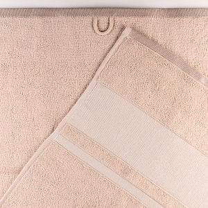 Полотенце 50х90см Dina Me бордюр репс бежевое 100% хлопок 000000000001208709