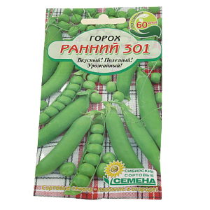 Семена Горох Ранний 301 5г Р (ссс) ЛИДЕР ПРОДАЖ! СС012499 пакет 000000000001183696