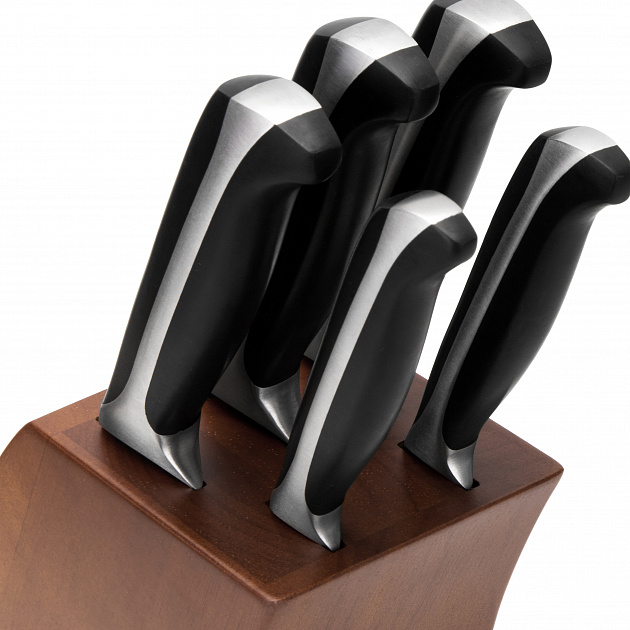 Набор ножей 6 предметов SERVITTA (5 ножей, подставка) нержавеющая сталь 000000000001219401