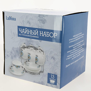 Набор чайный 12 предметов LADINA REGULAR металлическая подставка опал 3519 000000000001200739