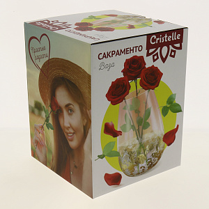 Ваза Сакраменто 26см розовый Cr2206 000000000001185240