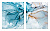 Картина на холсте (канвас) 40х50см комплект из 2-х частей Мрамор голубой 000000000001214945