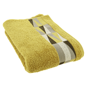 Полотенце 70х130см CLEANELLY BASIC Трианголи махровое плотность 460гр/м желтый 100% хлопок ПЦ3501-4477,15-0960 000000000001201419