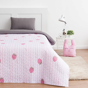 Покрывало детское Экономь и Я Ультрастеп "Клубнички" 150х210 ± 5см, пл.210г/м2 4780463 000000000001200180