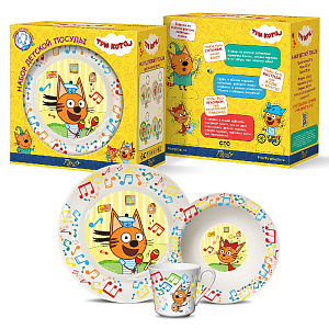 Набор посуды детский  фарфор Три кота  Нотки,КРС-820 000000000001193703