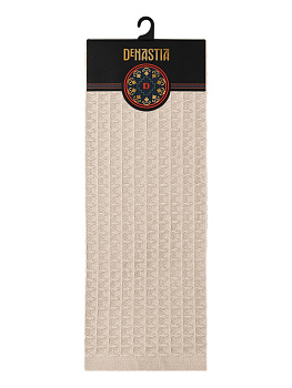 Полотенце кухонное 35x70см DE'NASTIA вафля крупная однотон бежевый хлопок 100% 000000000001213592