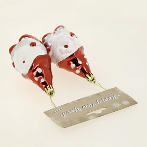 Декоративное украшение Санта 9см 2шт MANDARIN пластик 000000000001209359